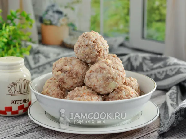 Фото готового блюда: Тефтели вареные