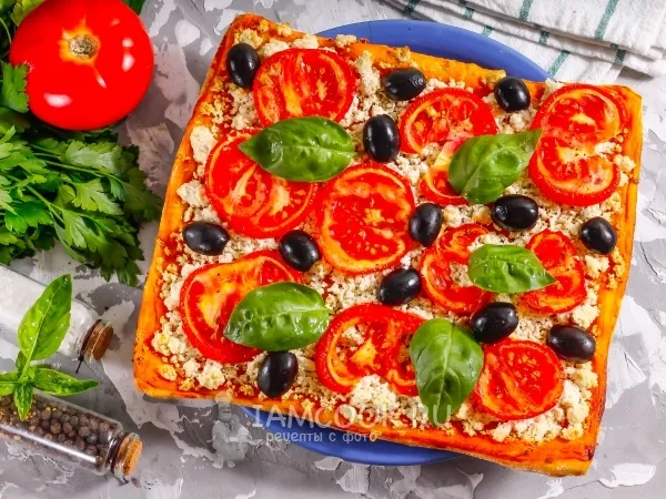 Фото готового блюда: Пицца с рикоттой