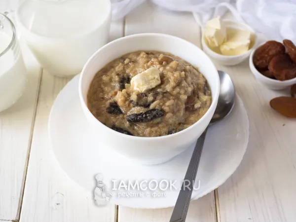 Фото блюда: Рисовая каша с курагой и черносливом