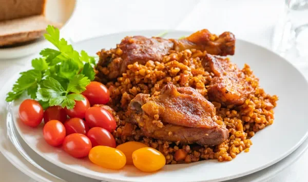 Фото блюда: Гречка по-купечески с уткой