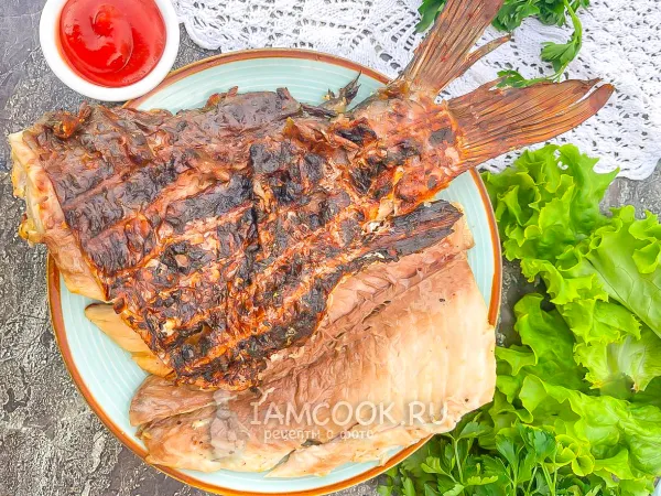 Фото блюда: Карп на мангале на решетке