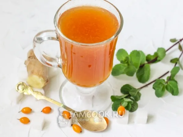 Фото блюда: Чай с облепихой и имбирем