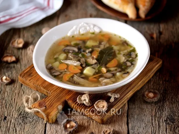 Фото блюда: Грибной суп на курином бульоне