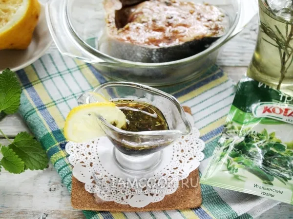 Фото блюда: Масляный маринад для жарки лосося