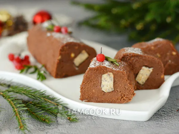 Фото блюда: Рулет из пирожного «Картошка»