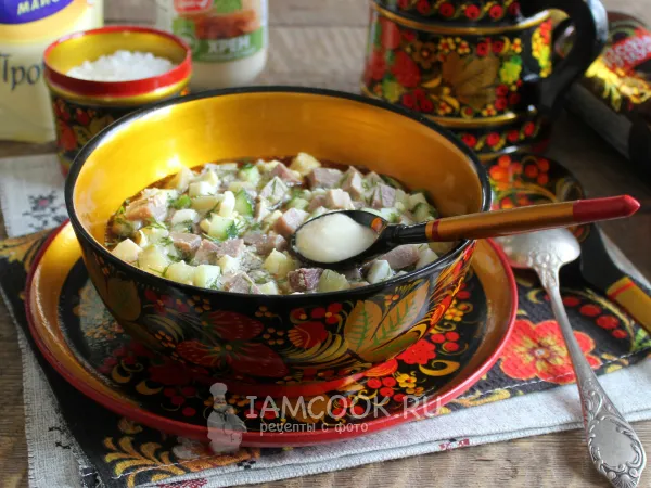 Фото блюда: Окрошка с языком