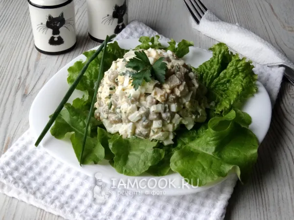 Фото блюда: Салат с плавленым сыром и яйцом