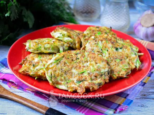 Фото блюда: Оладьи из кабачков с крахмалом