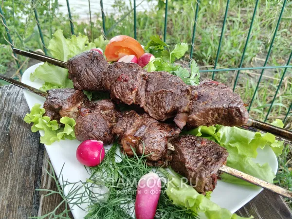 Фото готового блюда: Шашлык в коптильне