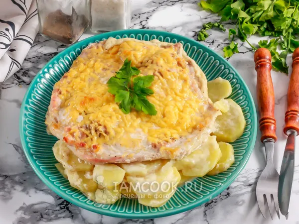 Фото блюда: Мясо по-французски со сливками в духовке