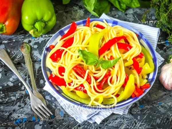 Фото блюда: Паста с болгарским перцем