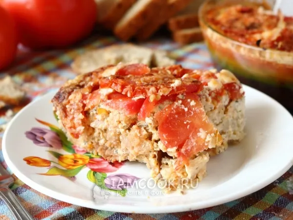 Фото готового блюда: Цветная капуста с помидорами в духовке