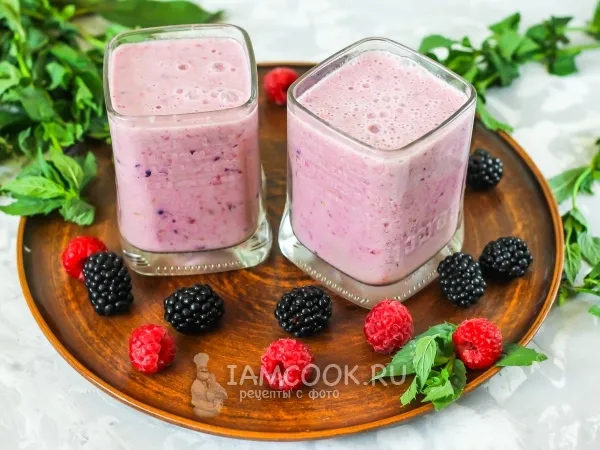Фото блюда: Смузи из малины и ежевики
