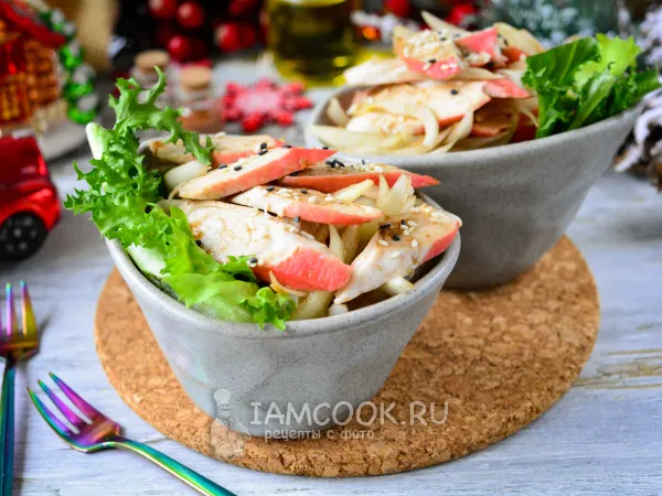 Фото блюда: Маринованные крабовые палочки на Новый год