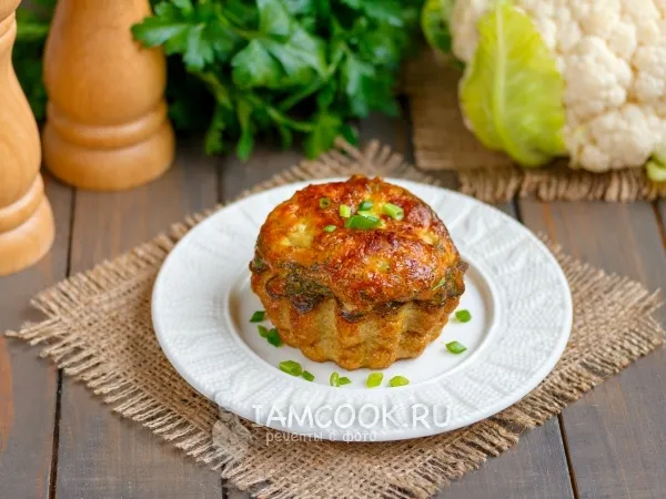 Фото готового блюда: Омлет с цветной капустой в духовке