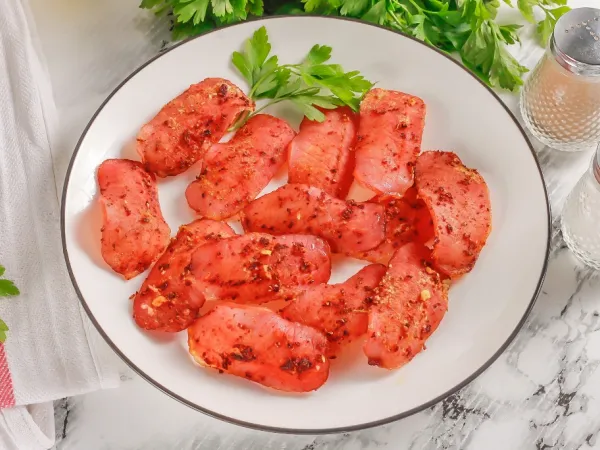 Фото блюда: Мясные чипсы из свинины в домашних условиях