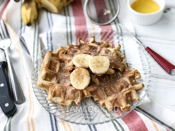 Фото готового блюда: Банановые вафли
