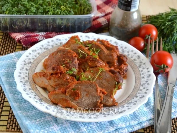 Фото блюда: Бедро индейки в соусе «Копчёный Техасец»