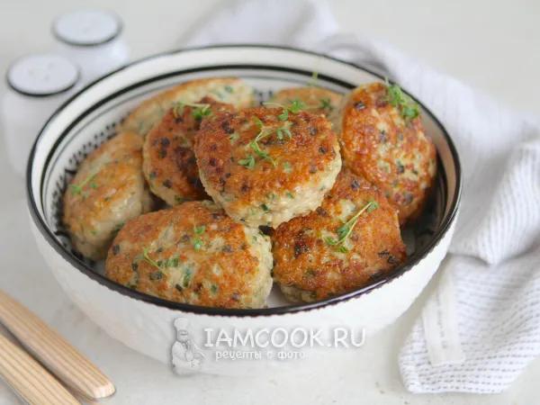 Фото блюда: Куриные котлеты с зеленью