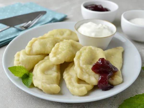 Фото блюда: Вареники с ревенем