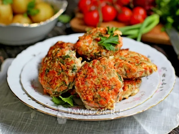 Фото готового блюда: Рыбные котлеты с укропом