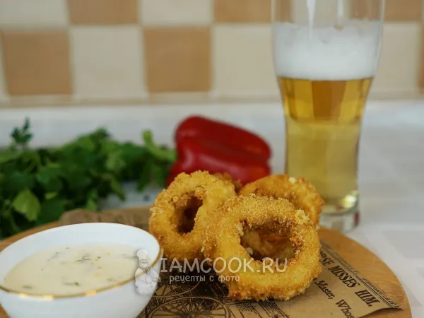 Фото готового блюда: Луковые кольца как в KFC (+соус)