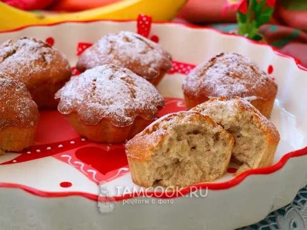 Фото готового блюда: Банановые кексы в силиконовых формах