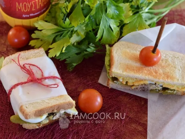 Фото готового блюда: Рыбный сэндвич