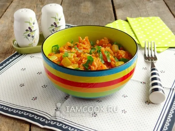 Фото блюда: Кабачки с рисом в мультиварке