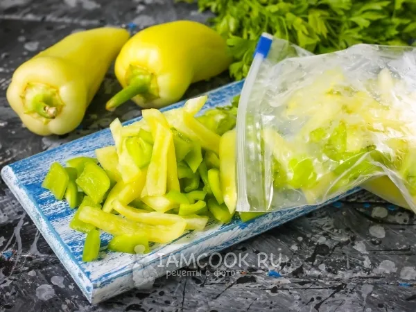 Фото блюда: Заморозка болгарского перца на зиму