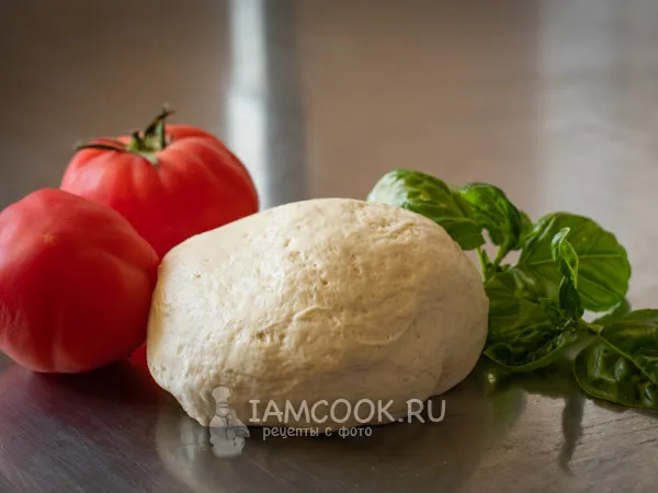 Фото блюда: Резиновое тесто для пиццы (очень тонкое!!!)