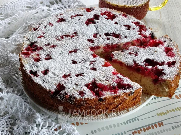Фото блюда: Бисквит с клюквой в духовке