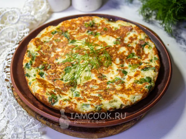 Фото блюда: ПП лепешка из творога на сковороде