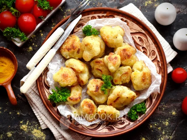 Фото готового блюда: Цветная капуста в постном кляре