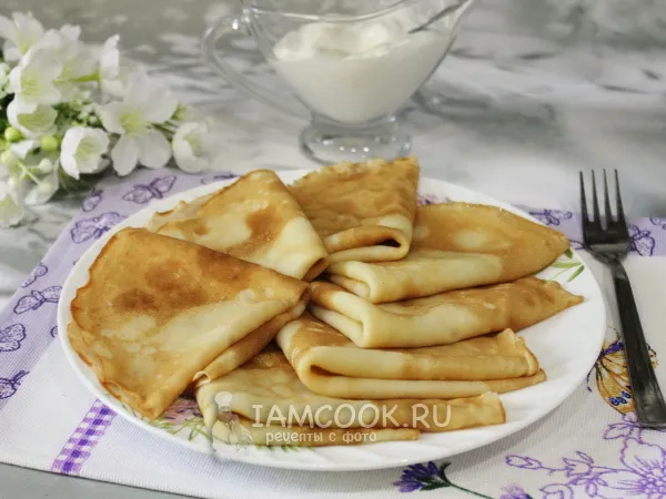 Фото блюда: Блины на сгущенке без яиц