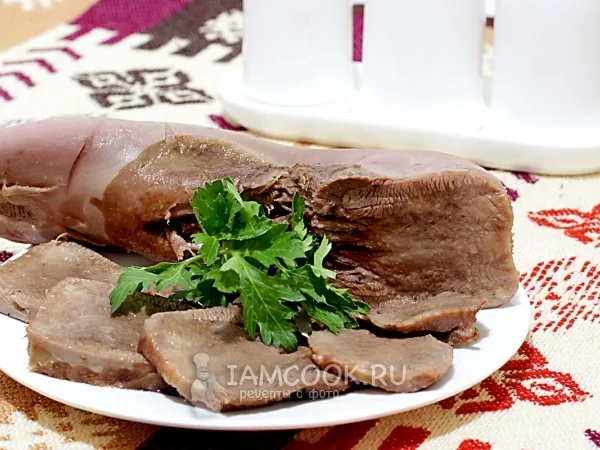 Фото блюда: Язык говяжий (отварной)