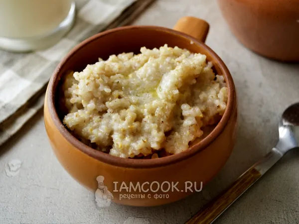 Фото блюда: Ячневая каша в горшочке в духовке