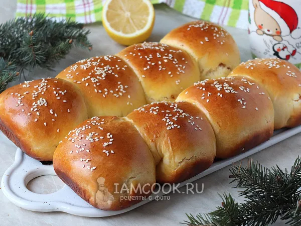 Фото блюда: Булочки с курагой (из дрожжевого теста)