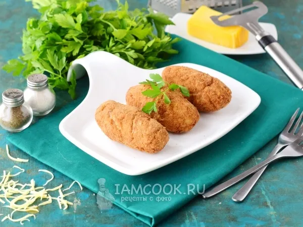 Фото готового блюда: Котлеты с сыром внутри