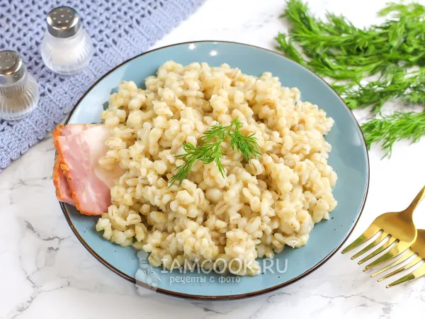 Фото готового блюда: Перловка на курином бульоне