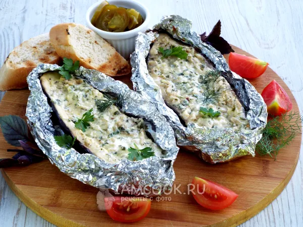 Фото блюда: Баклажаны с сыром на мангале