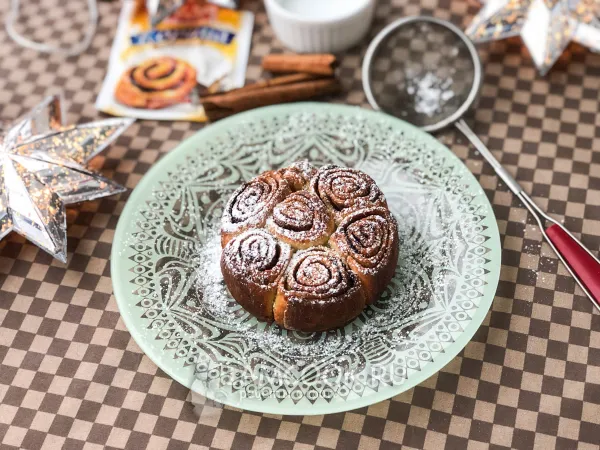 Фото готового блюда: Творожная булочка Синабон (Синнабон)