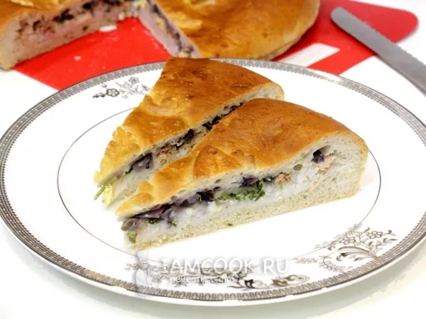 Фото блюда: Пирог с рыбой и рисом