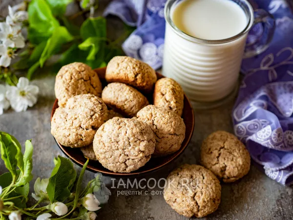 Фото готового блюда: Овсяное печенье с рисовой мукой
