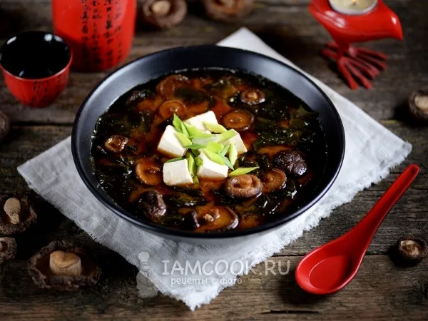 Фото блюда: Мисо суп с водорослями вакаме и тофу