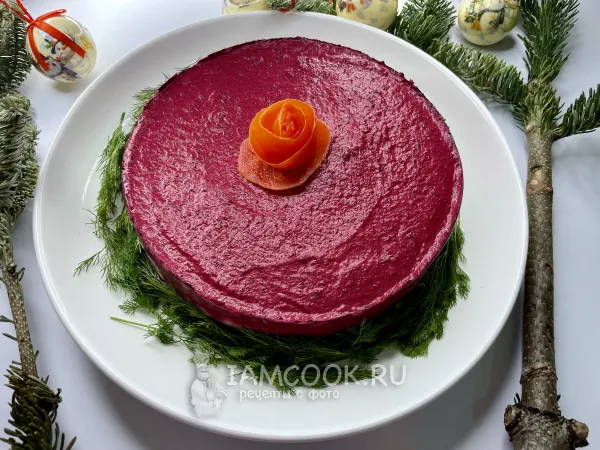 Фото блюда: Чизкейк «Селедка под шубой»