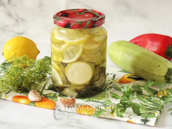 Фото блюда: Маринованные кабачки с лимоном