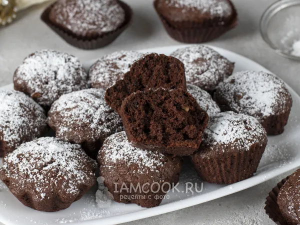 Фото блюда: Творожно-шоколадные маффины