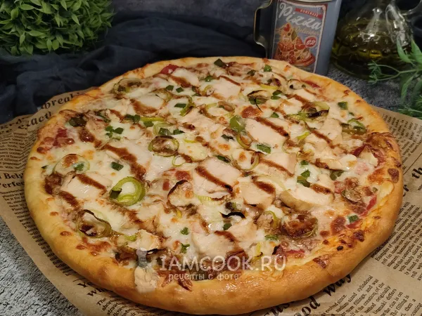 Фото блюда: Пицца с курицей терияки