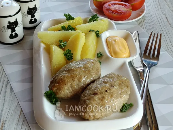 Фото блюда: Котлеты с начинкой в духовке